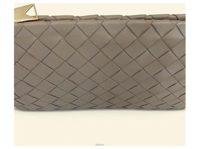 Bottega Veneta Pochette Clutch Intrecciato Piccola Verde - vista 3