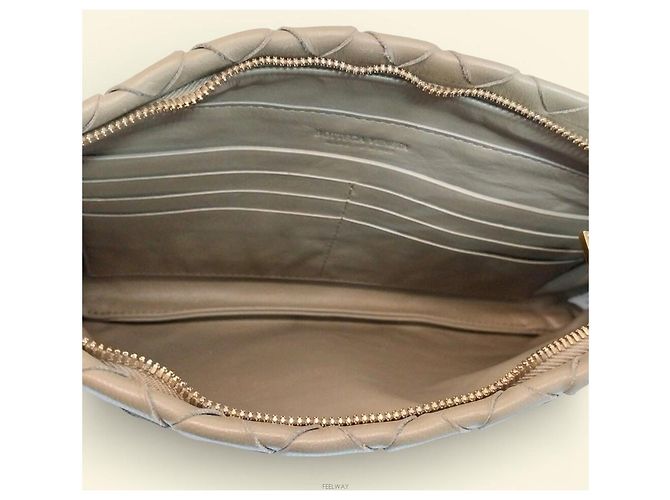 Bottega Veneta Pochette Clutch Intrecciato Piccola Verde - vista 5