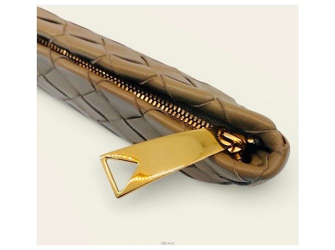 Bottega Veneta Pochette Clutch Intrecciato Piccola Verde - vista 7
