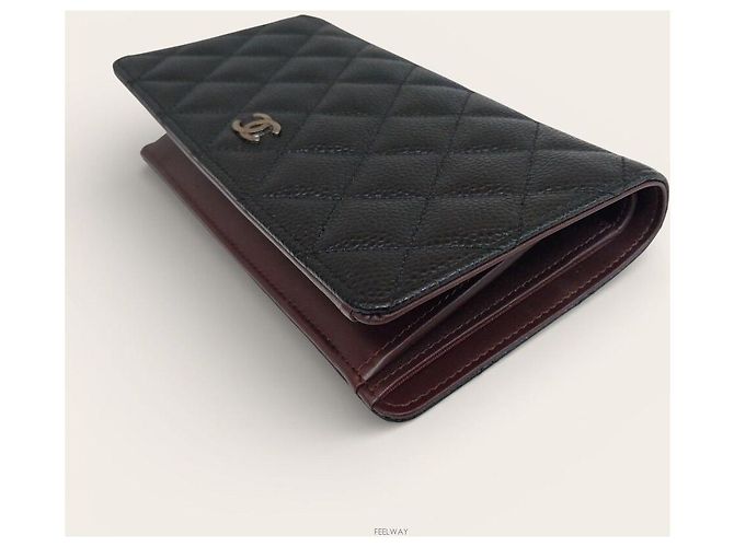 Timeless Chanel Serie de Carteras Largas en Caviar Negro Clásico - vista 6