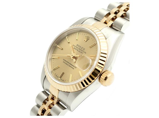Rolex Reloj Datejust para mujer, combinación oro champán, índice Dorado - vista 10