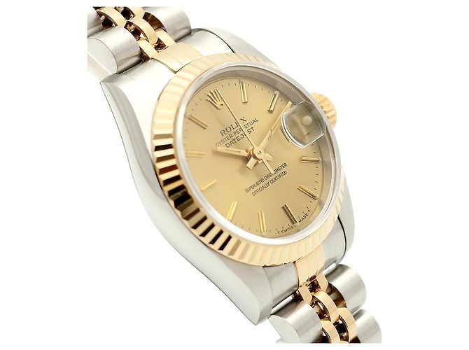 Rolex Reloj Datejust para mujer, combinación oro champán, índice Dorado - vista 11