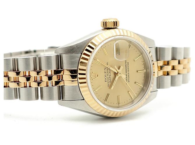 Rolex Reloj Datejust para mujer, combinación oro champán, índice Dorado - vista 19