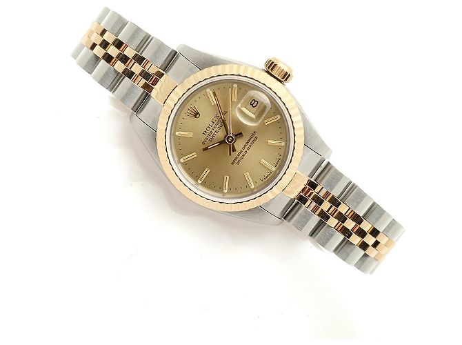 Rolex Reloj Datejust para mujer, combinación oro champán, índice Dorado - vista 21
