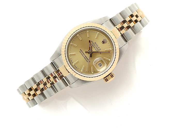 Rolex Reloj Datejust para mujer, combinación oro champán, índice Dorado - vista 22