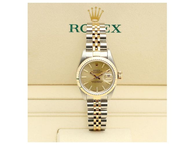 Rolex Reloj Datejust para mujer, combinación oro champán, índice Dorado - vista 23