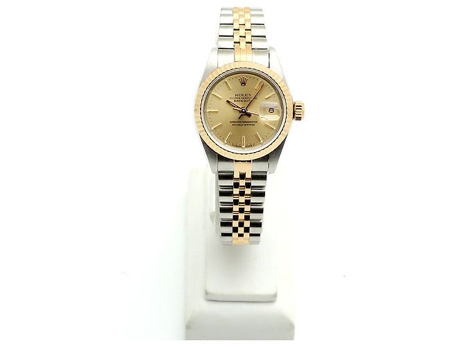 Rolex Reloj Datejust para mujer, combinación oro champán, índice Dorado - vista 3