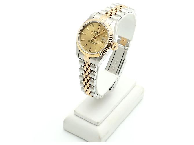 Rolex Reloj Datejust para mujer, combinación oro champán, índice Dorado - vista 4