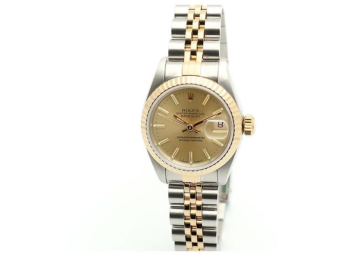 Rolex Reloj Datejust para mujer, combinación oro champán, índice Dorado - vista 8