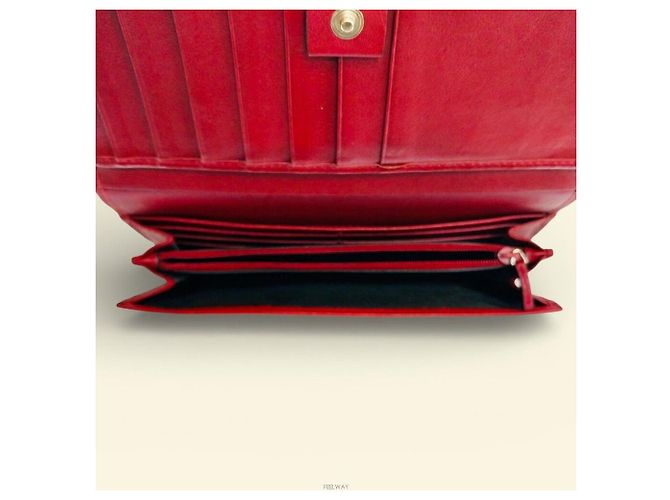 Gucci Micro billetera de cuero burdeos Roja - vista 4