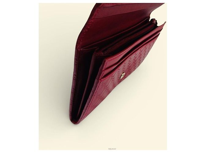 Gucci Micro billetera de cuero burdeos Roja - vista 6