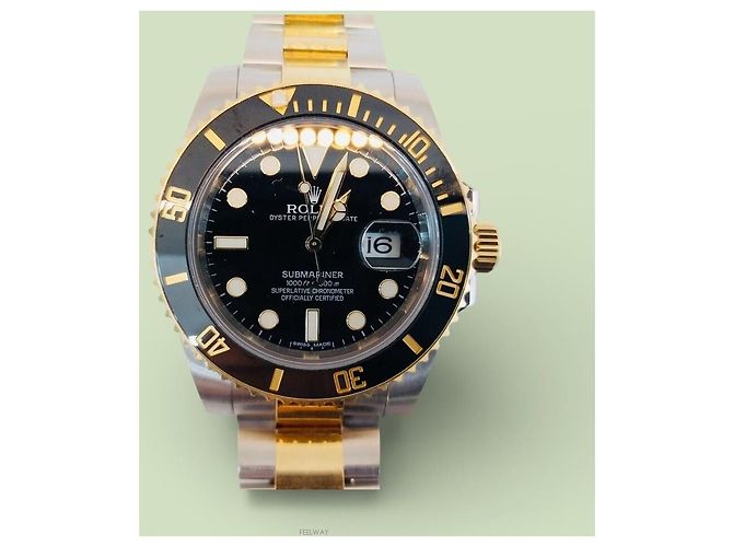 Rolex Relógio Submariner Black Combi Preto - vista 3