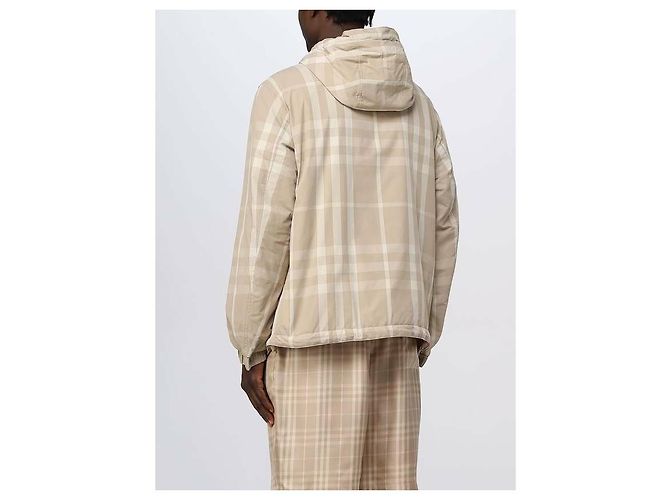 Burberry Reversible Checkered Nylon Hooded Jacket Orange - view 11