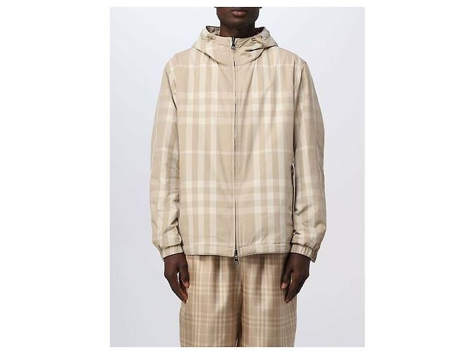 Burberry Reversible Checkered Nylon Hooded Jacket Orange - view 4