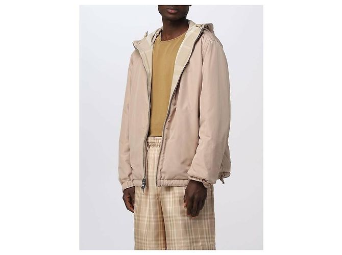 Burberry Reversible Checkered Nylon Hooded Jacket Orange - view 5