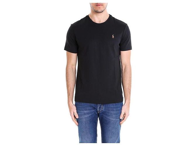 Ralph Lauren Kurzarm-T-Shirt mit gesticktem Logo Schwarz - Ansicht 6