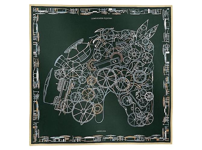 Hermès Seidenschal Complication Equestre Braun - Ansicht 2