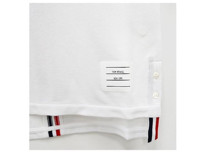 Thom Browne Klassisches Logo T-Shirt mit kurzen Ärmeln weiß - Ansicht 16