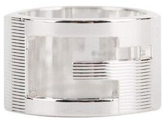 Gucci Logo Silver Ring Size Silvery - view 4