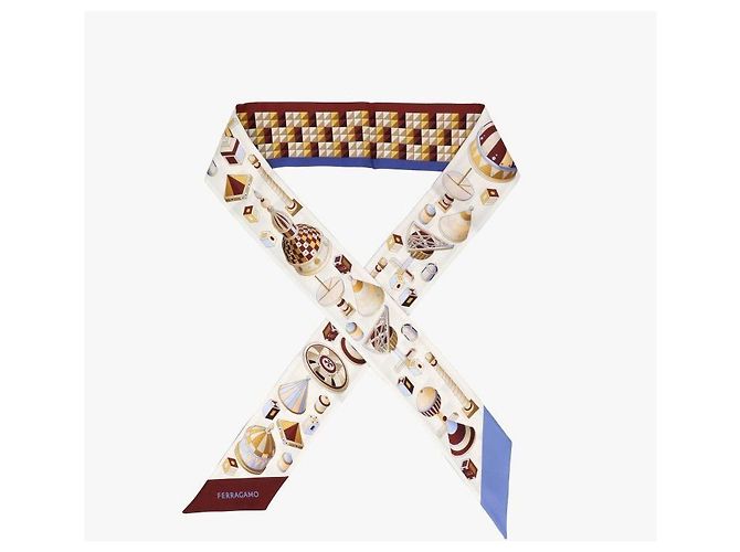 Salvatore Ferragamo Bufanda de seda delgada con estampado Nadir - vista 6