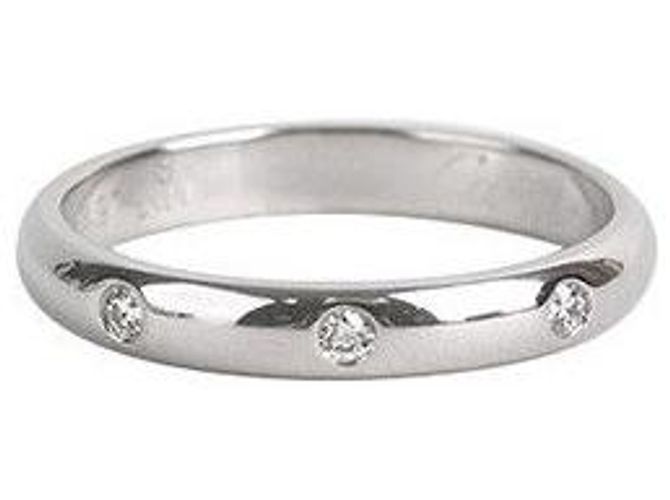 Cartier Fede nuziale in platino con diamante - vista 4