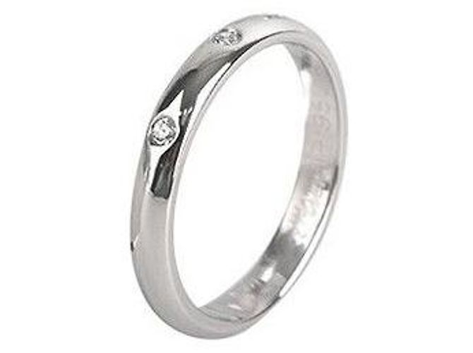 Cartier Fede nuziale in platino con diamante - vista 7