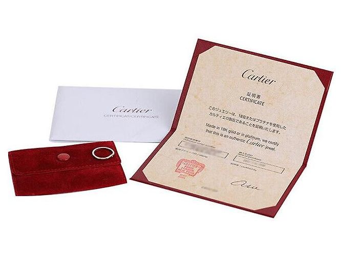 Cartier Ballerina-Ehering aus Platin mit Diamant, Größe Silber - Ansicht 7