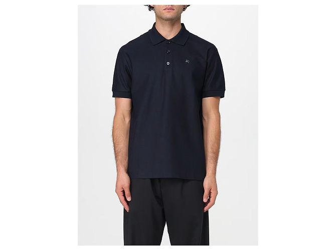 Burberry Slim Fit Polo-Shirt aus Baumwolle mit EKD-Karo-Muster in Marineblau - Ansicht 2