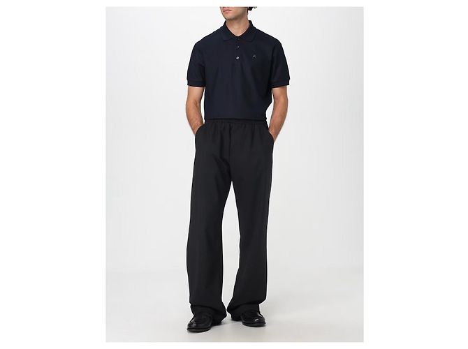 Burberry Slim Fit Polo-Shirt aus Baumwolle mit EKD-Karo-Muster in Marineblau - Ansicht 3