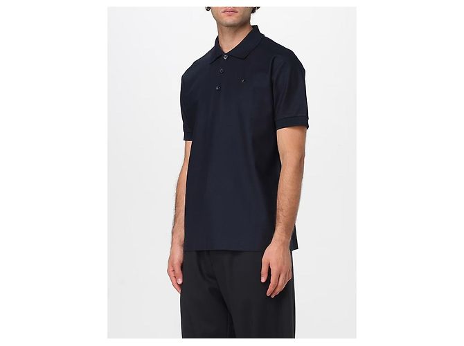 Burberry Slim Fit Polo-Shirt aus Baumwolle mit EKD-Karo-Muster in Marineblau - Ansicht 5