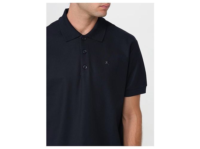 Burberry Slim Fit Polo-Shirt aus Baumwolle mit EKD-Karo-Muster in Marineblau - Ansicht 6