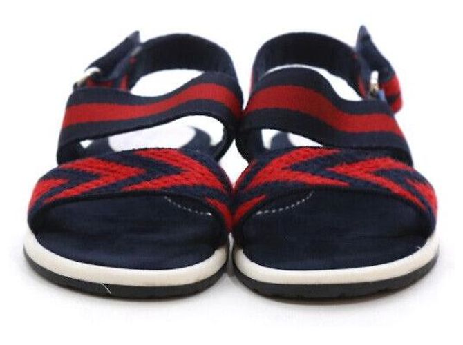 Gucci Sandali in pelle a zigzag per bambini Taglia Nero - vista 2