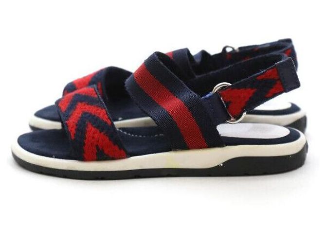 Gucci Sandali in pelle a zigzag per bambini Taglia Nero - vista 3