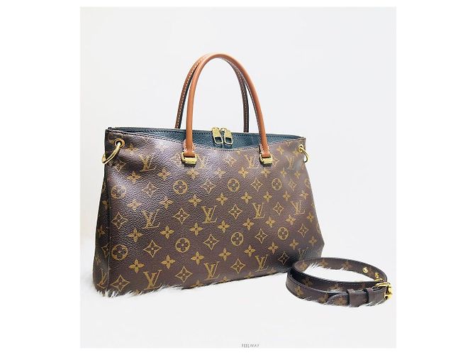 Louis Vuitton Borsa Tote Pallas Noir in Tela Monogramma Marrone - vista 8