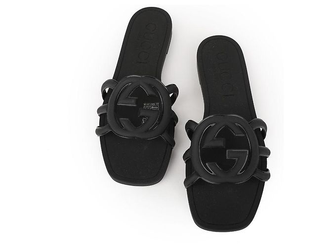 Gucci Women’s Interlocking Slide Sandals Black - view 4