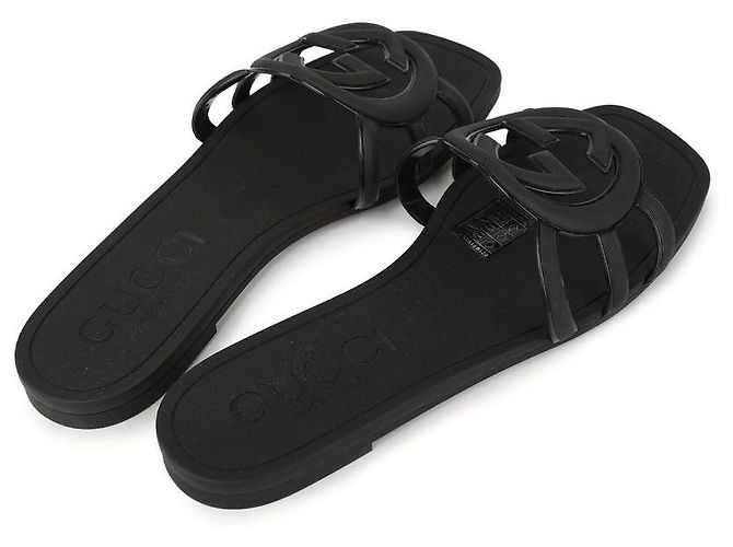 Gucci Women’s Interlocking Slide Sandals Black - view 8