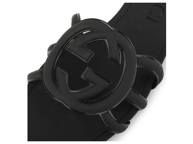Gucci Women’s Interlocking Slide Sandals Black - view 9