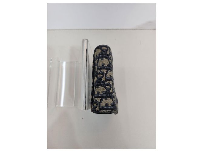 Saddle Dior Schräger Geldbeutel Blau - Ansicht 11