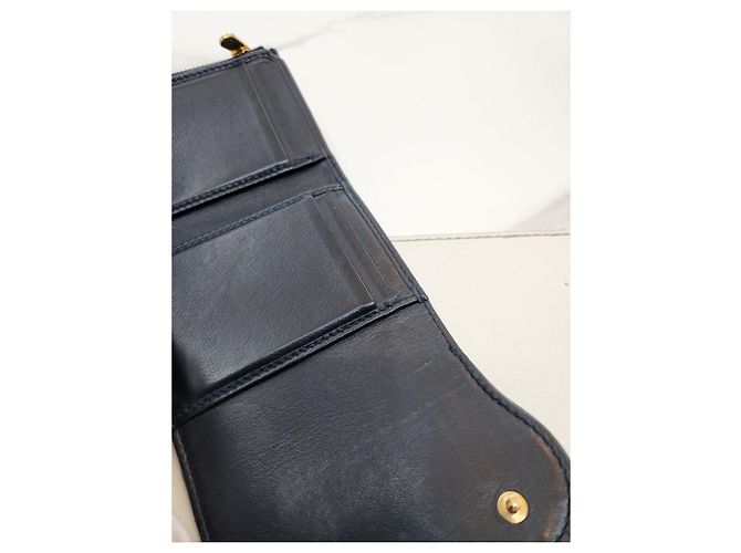 Saddle Dior Schräger Geldbeutel Blau - Ansicht 22