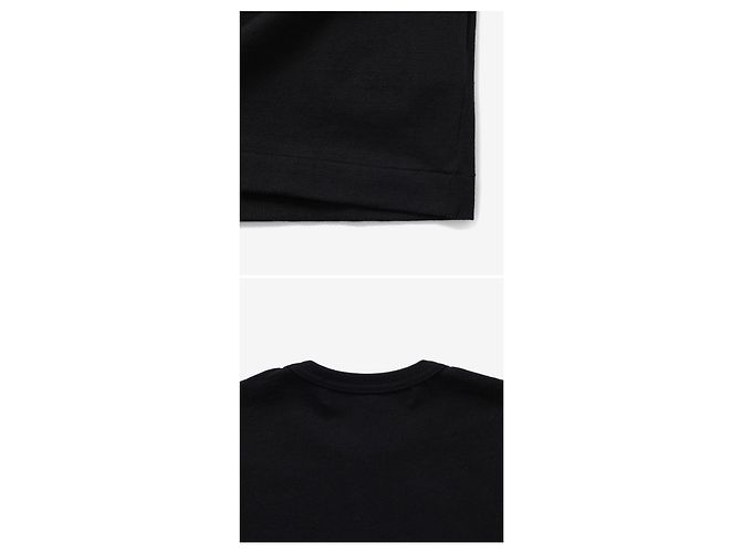 Comme Des Garcons Kurzarm-T-Shirt mit goldenem Herz-Patch Schwarz - Ansicht 9