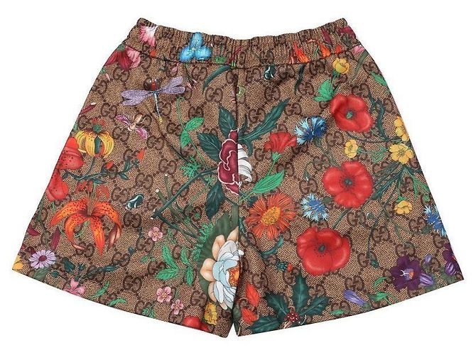 Gucci Pantalones cortos con estampado floral Castaño - vista 4