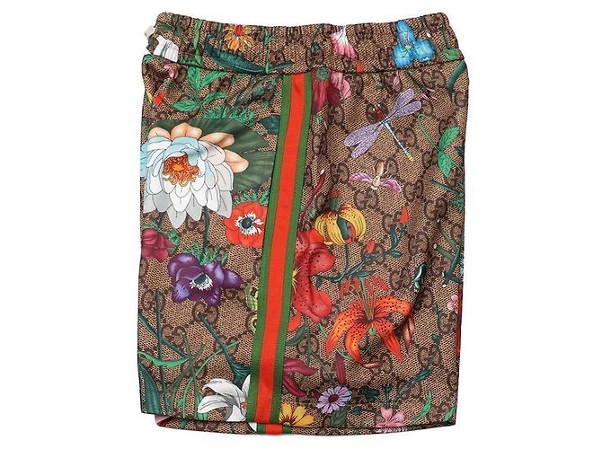 Gucci Pantalones cortos con estampado floral Castaño - vista 5