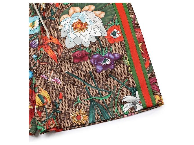 Gucci Pantalones cortos con estampado floral Castaño - vista 7