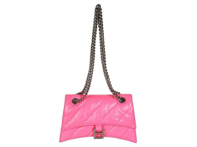 Balenciaga Borsa a Spalla Crush Chain Rosa - vista 4