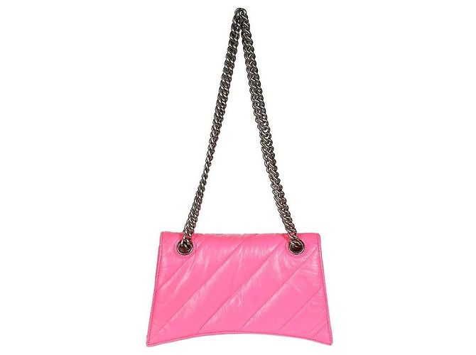 Balenciaga Borsa a Spalla Crush Chain Rosa - vista 5