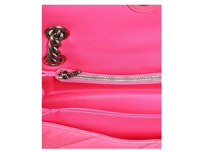 Balenciaga Borsa a Spalla Crush Chain Rosa - vista 7