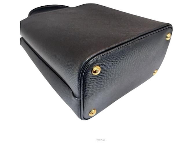 Prada Borsa a secchiello media doppia Saffiano Rosso - vista 5
