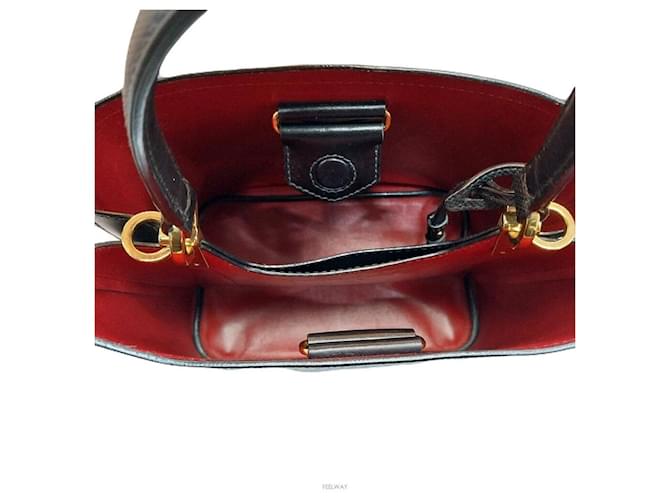 Prada Borsa a secchiello media doppia Saffiano Rosso - vista 6