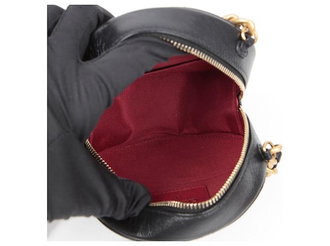 Chanel Borsa a tracolla incrociata mini catena rotonda Nero - vista 8