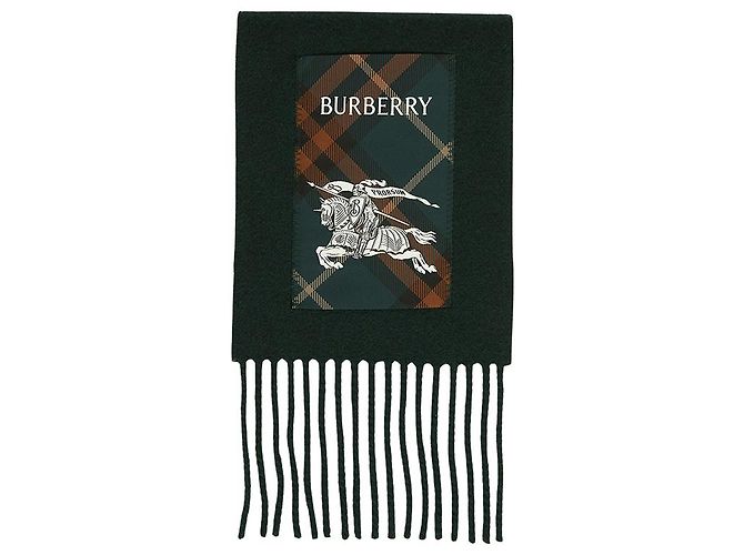 Burberry Sciarpa in cashmere a quadri Nero - vista 2